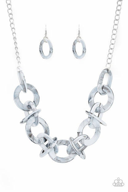 Chromatic Charm - Silver Necklace - Paparazzi Accessories 