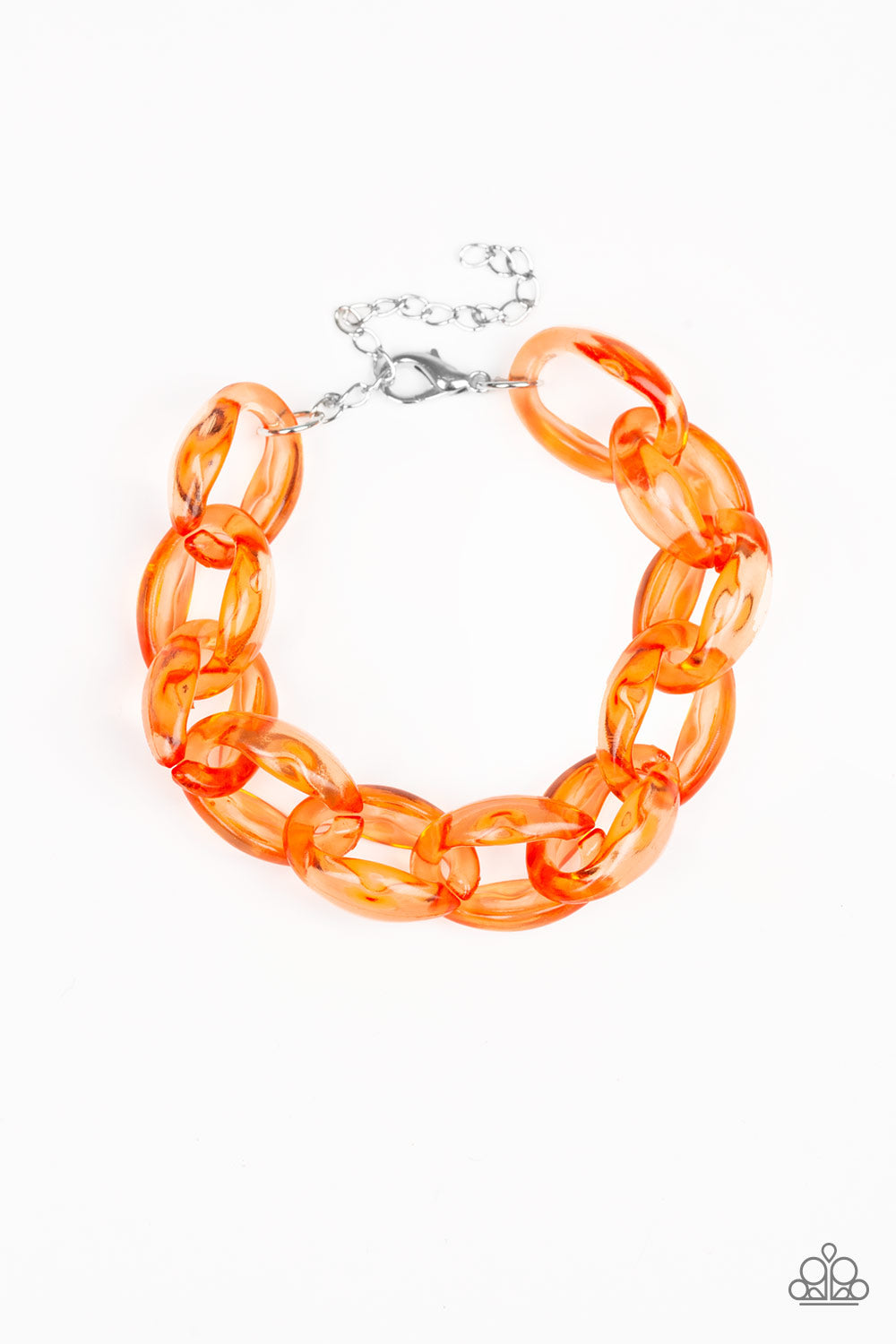 Ice Ice Baby Orange Bracelet - Paparazzi Accessories 