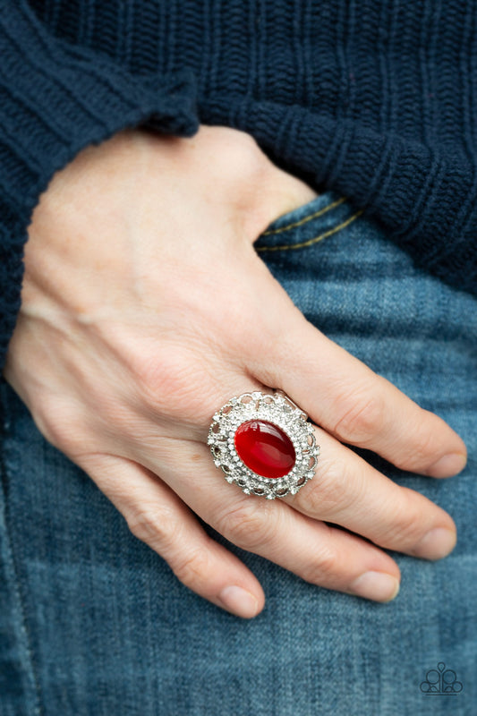 BAROQUE The Spell Red Ring - Paparazzi Accessories 