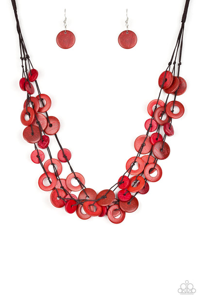 Wonderfully Walla Walla - Red- Paparazzi Accessories - Paparazzi Accessories 
