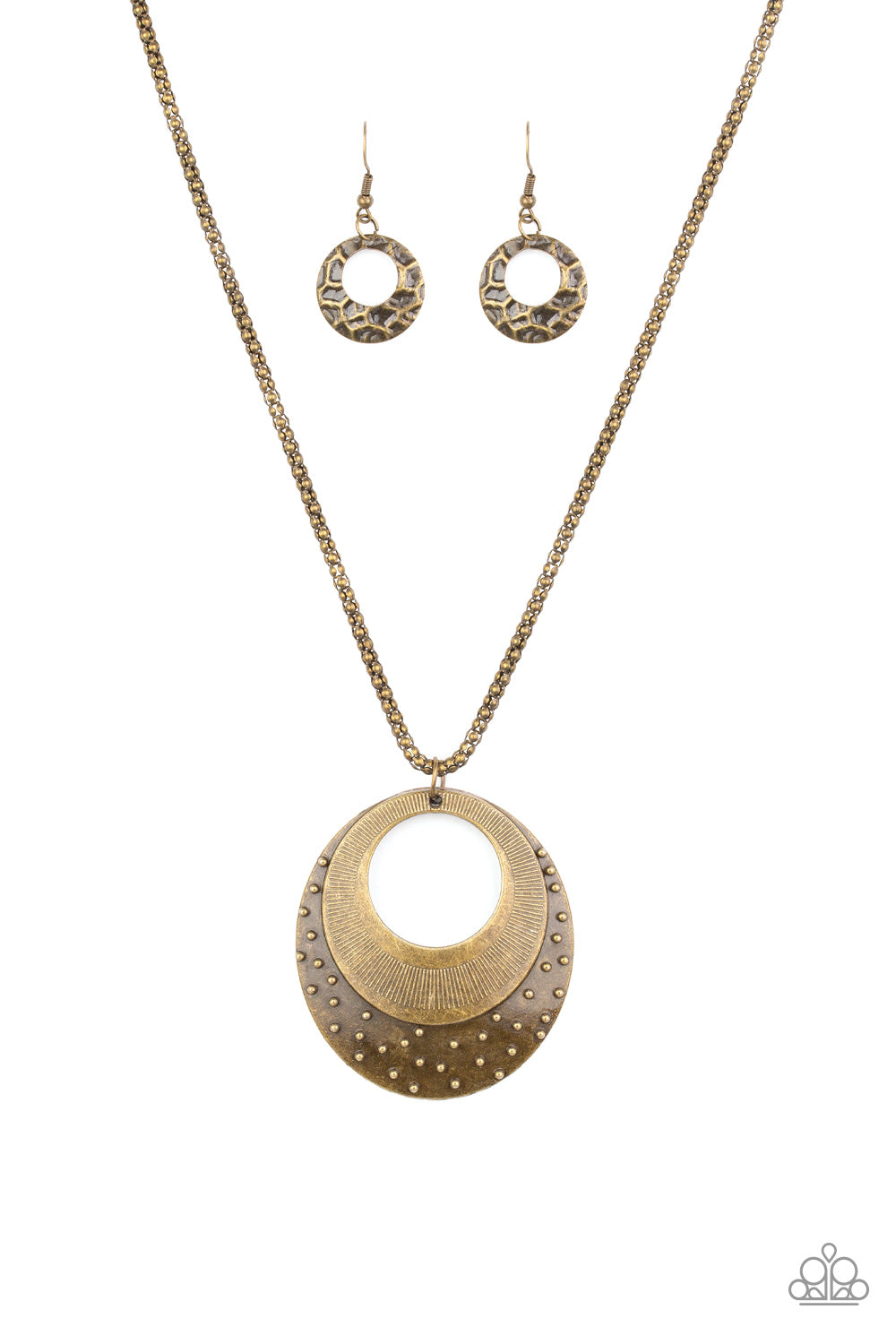 Texture Trio - Multi Necklace - Paparazzi Accessories - Paparazzi Accessories 