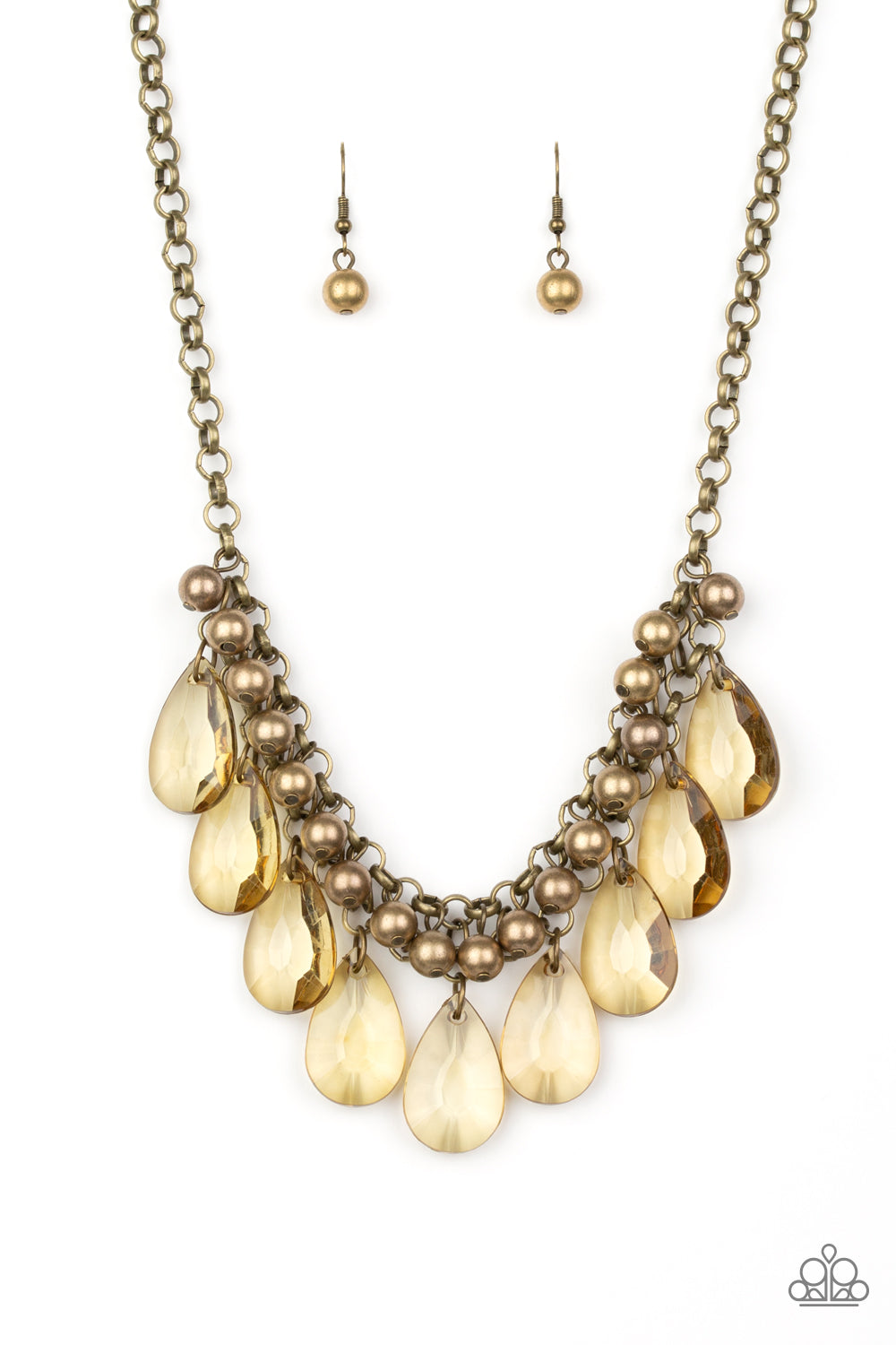 Fashionista Flair - Brass Necklace - Paparazzi Accessories - Paparazzi Accessories 