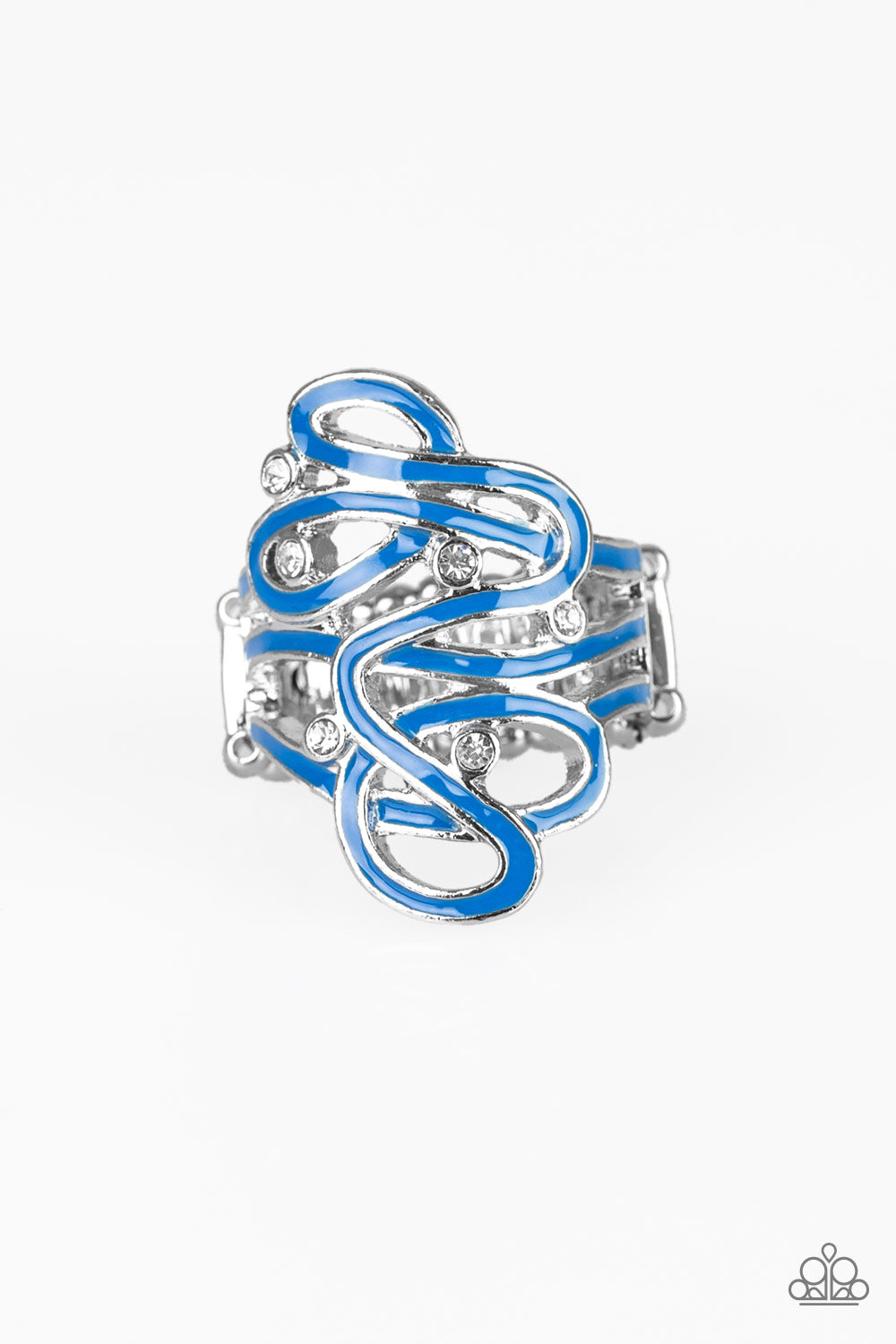 The Run Around - Blue Ring - Paparazzi Accessories - Paparazzi Accessories 