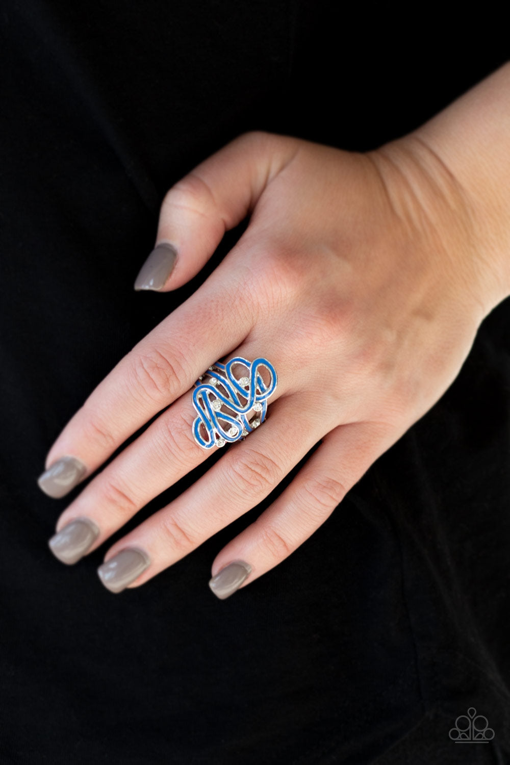 The Run Around - Blue Ring - Paparazzi Accessories - Paparazzi Accessories 