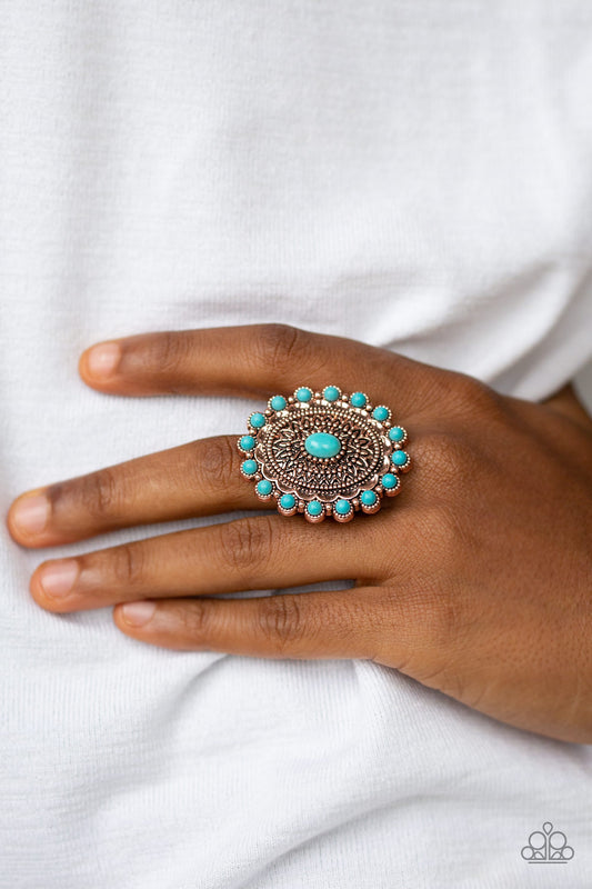 Mesa Mandala - Copper Ring - Paparazzi Accessories - Paparazzi Accessories 