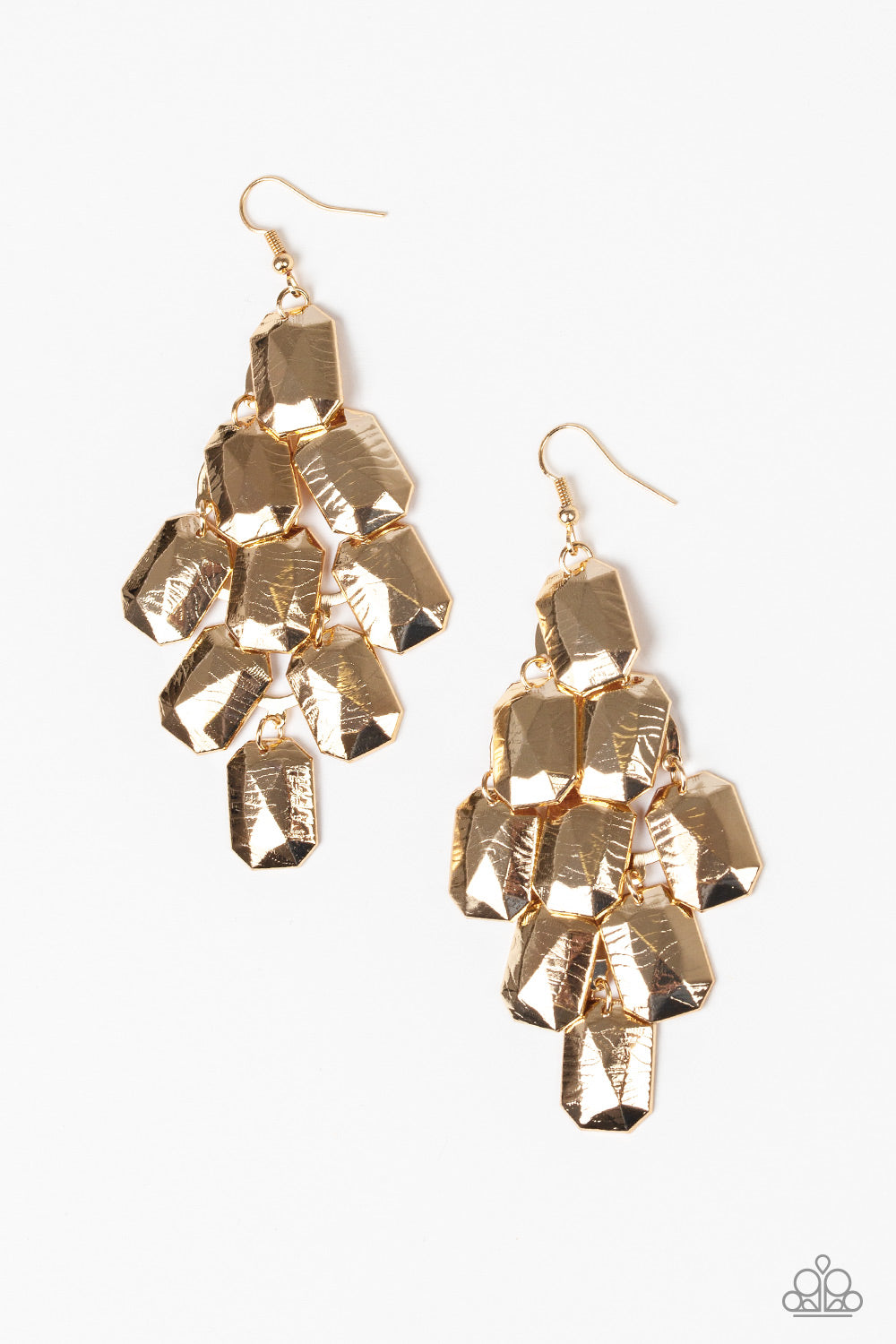 Contemporary Catwalk - Gold Earrings - Paparazzi Accessories 