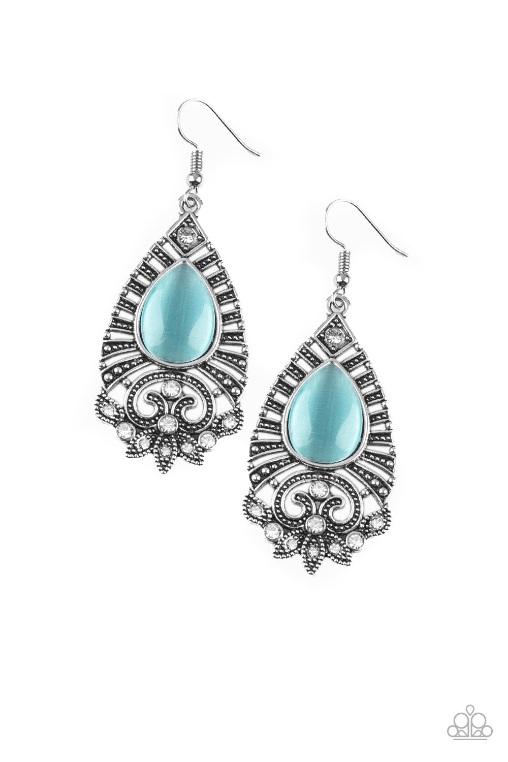 Majestically Malibu - Blue Earrings - Paparazzi Accessories - Paparazzi Accessories 