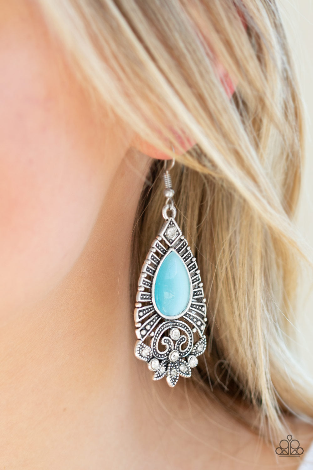 Majestically Malibu - Blue Earrings - Paparazzi Accessories - Paparazzi Accessories 