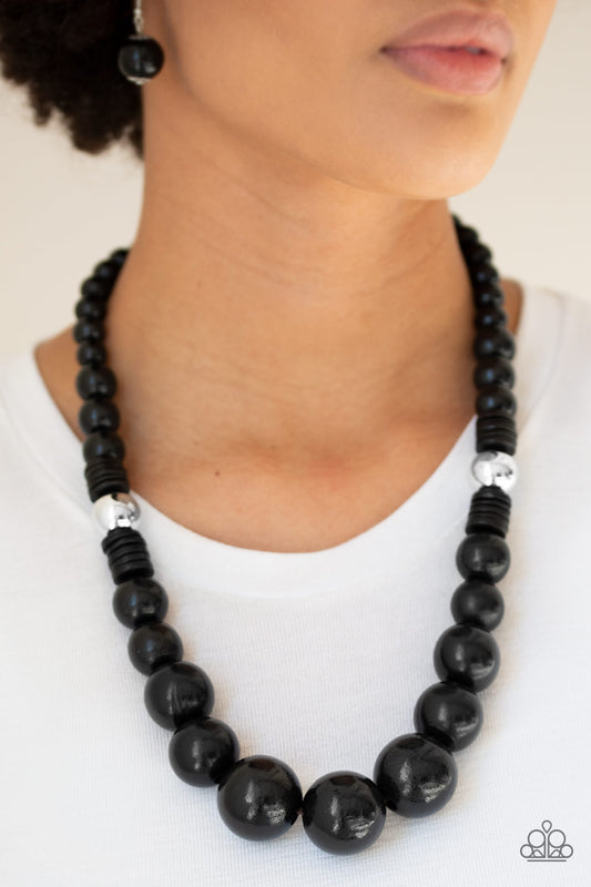 Panama Panorama - Black Necklace- Paparazzi Accessories - Paparazzi Accessories 