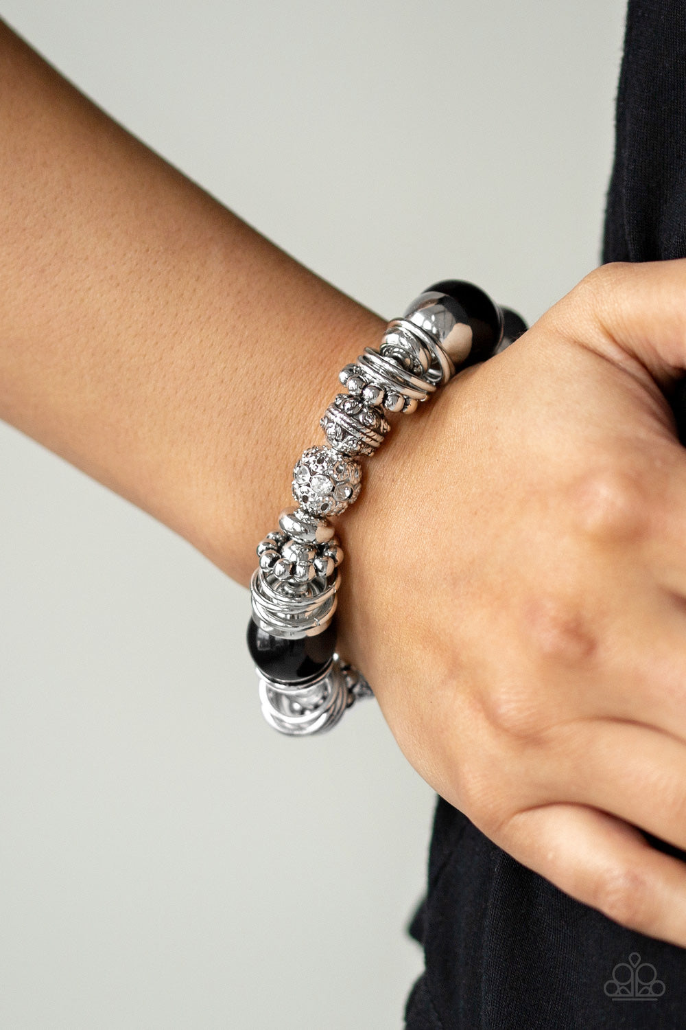 Uptown Tease - Black Bracelet - Paparazzi Accessories - Paparazzi Accessories 