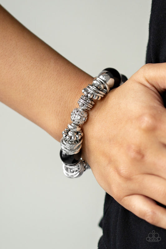 Uptown Tease - Black Bracelet - Paparazzi Accessories - Paparazzi Accessories 