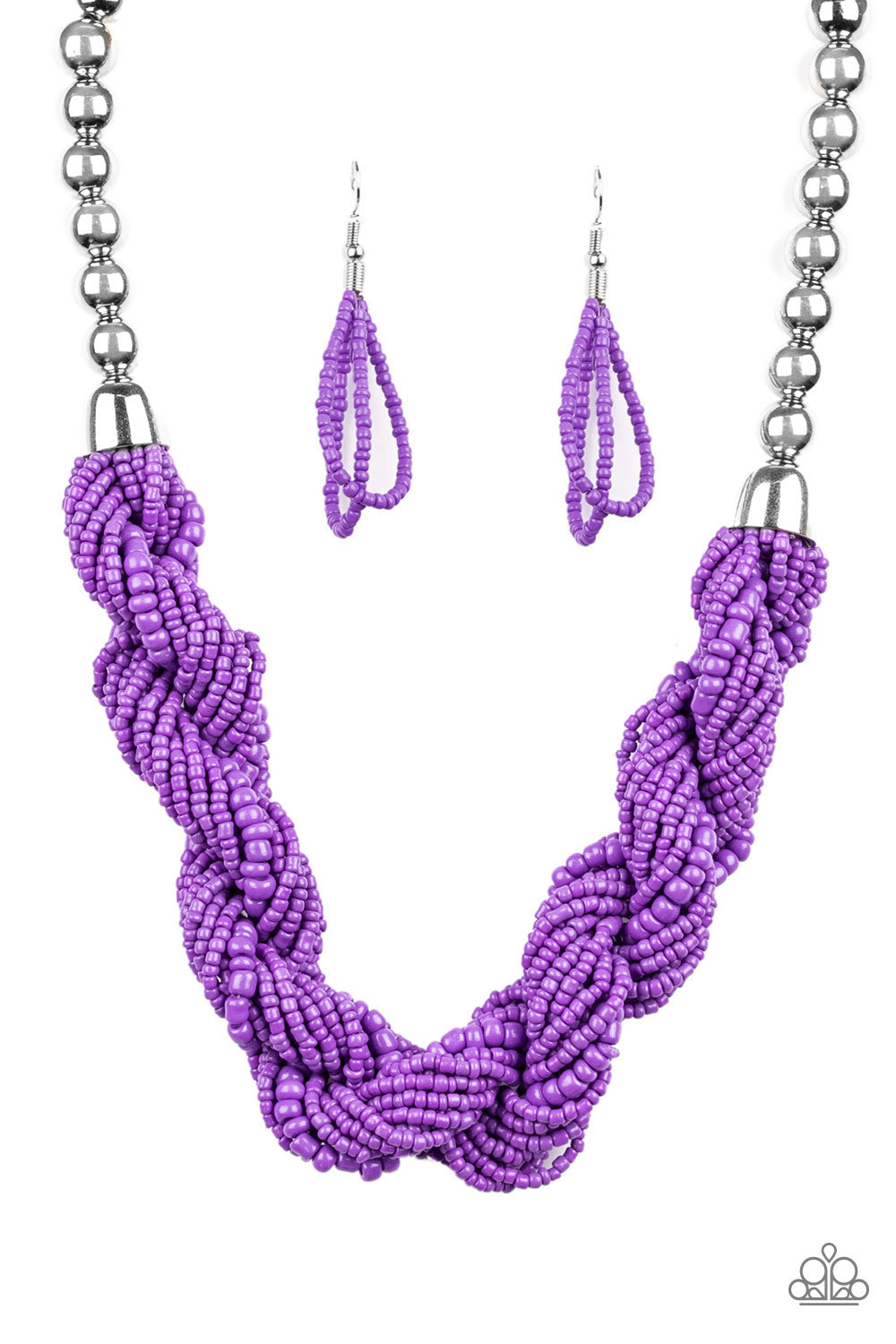 Savannah Surfin - Purple Necklace- Paparazzi Accessories - Paparazzi Accessories 