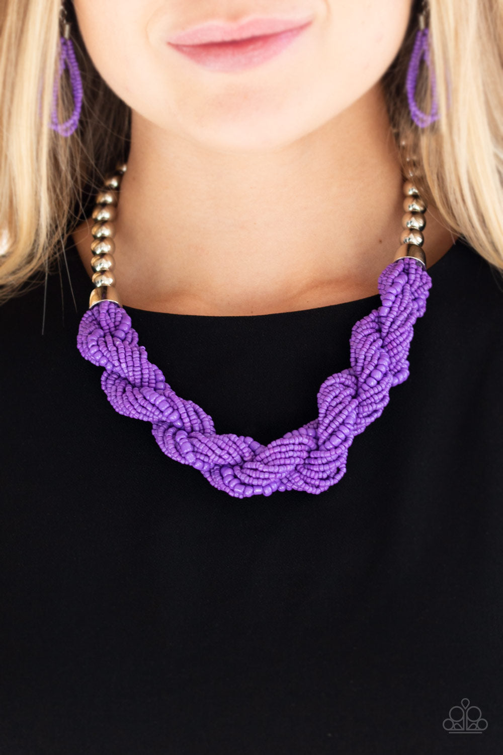Savannah Surfin - Purple Necklace- Paparazzi Accessories - Paparazzi Accessories 