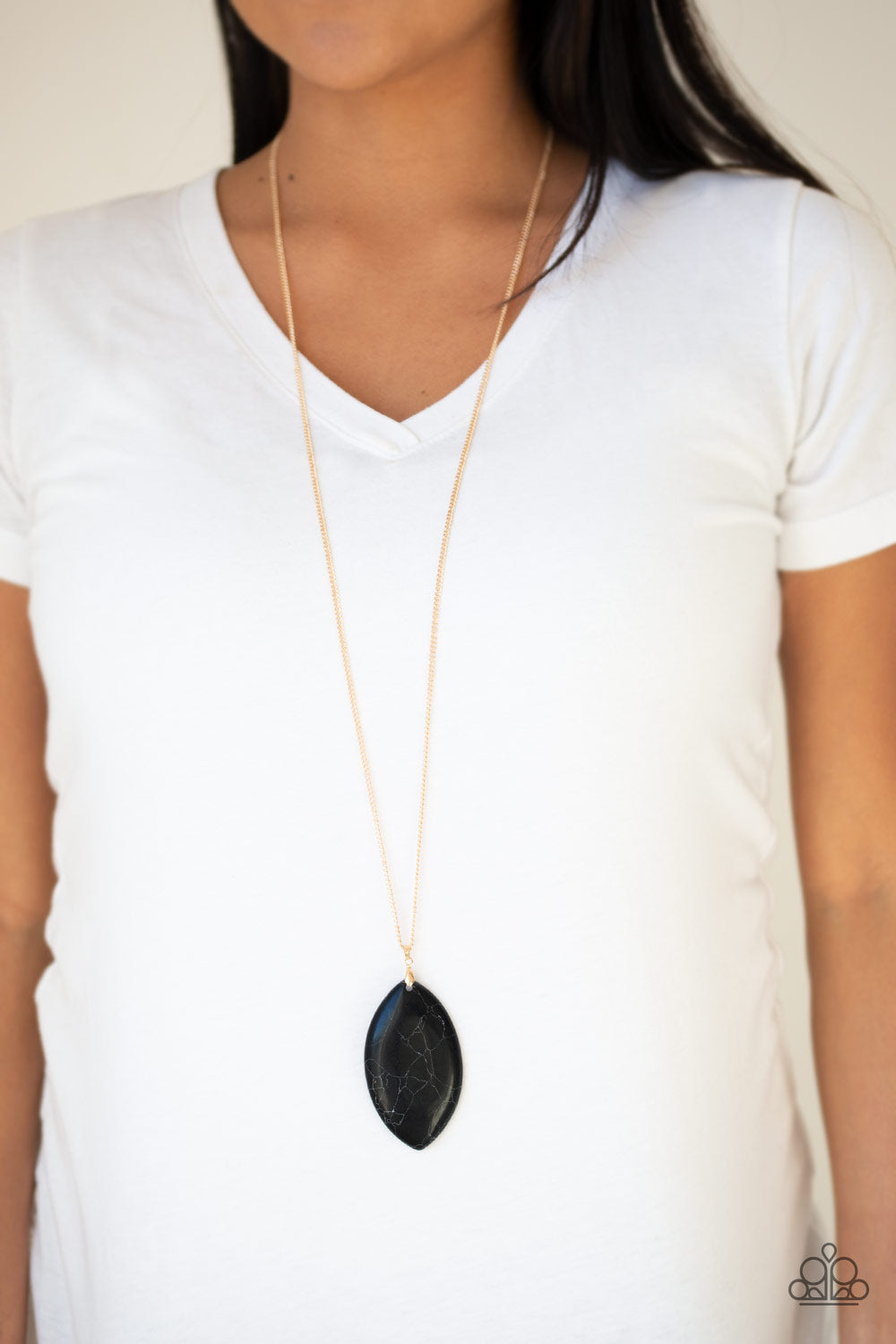 Santa Fe Simplicity - Black Necklace - Paparazzi Accessories 