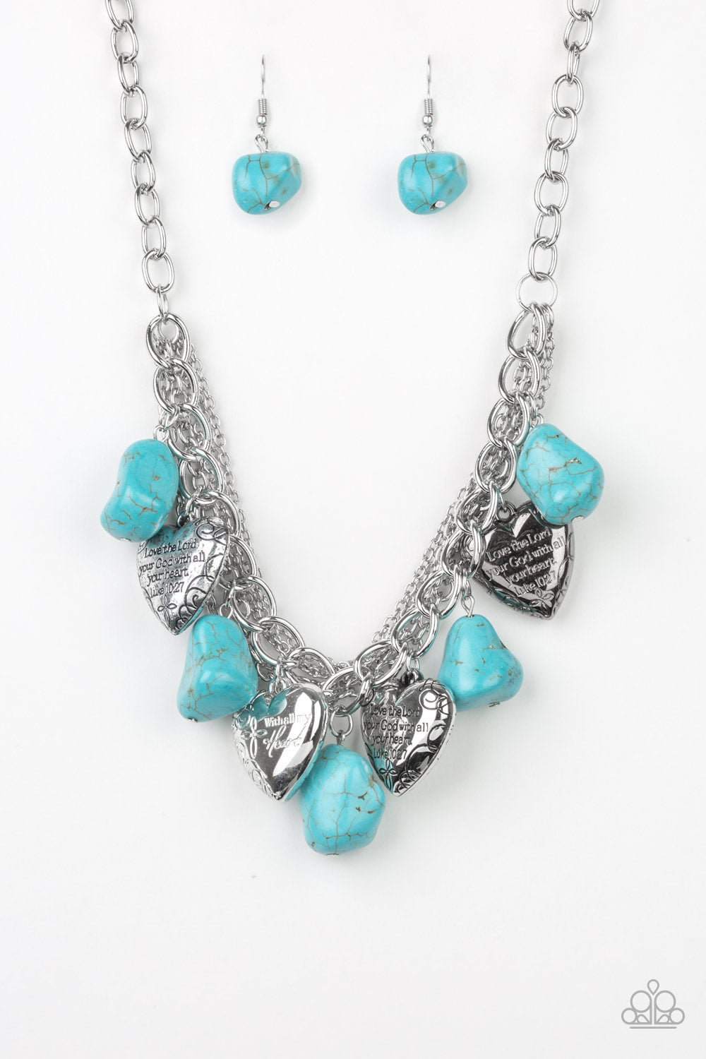 Change Of Heart - Blue Necklace- Paparazzi Accessories - Paparazzi Accessories 