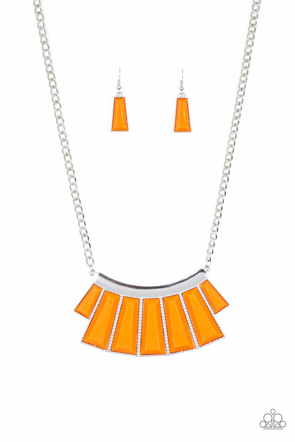 Glamour Goddess - Orange Necklace - Paparazzi Accessories - Paparazzi Accessories 