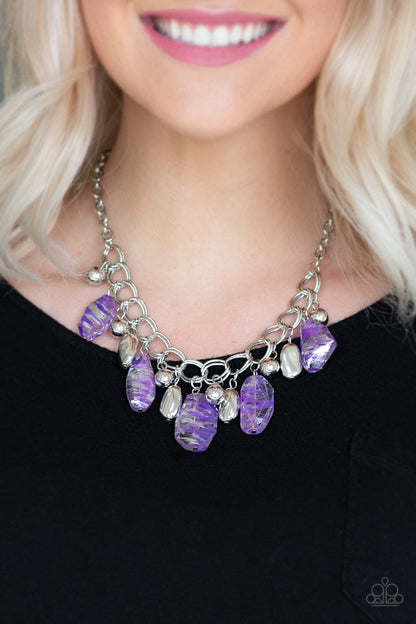Chroma Drama - Purple Necklace- Paparazzi Accessories - Paparazzi Accessories 