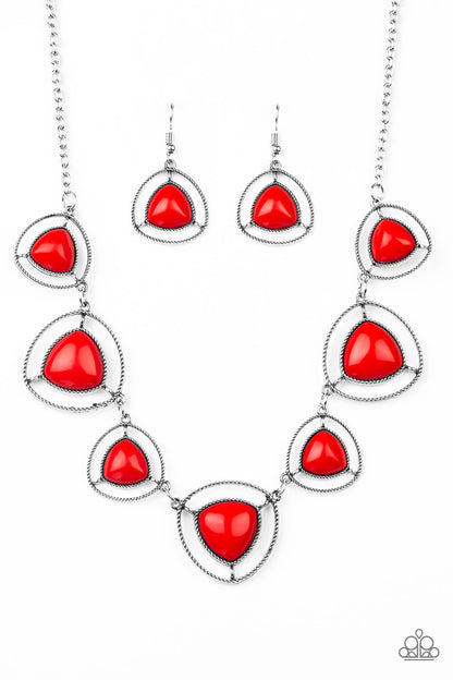 Make A Point - Red Necklace - Paparazzi Accessories 