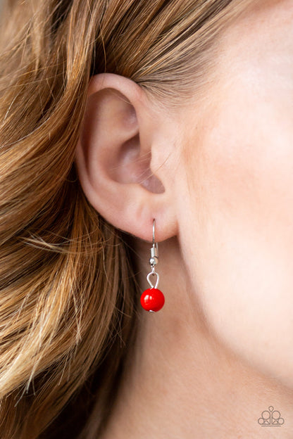 Impressive Edge - Red Necklace - Paparazzi Accessories 