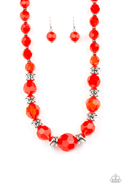 Dine and Dash - Red Necklace - Paparazzi Accessories - Paparazzi Accessories 