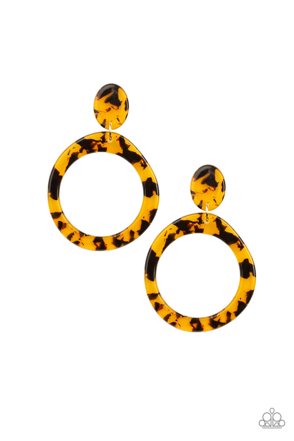Fish Out Of Water - Yellow Earrings - Paparazzi Accessories 