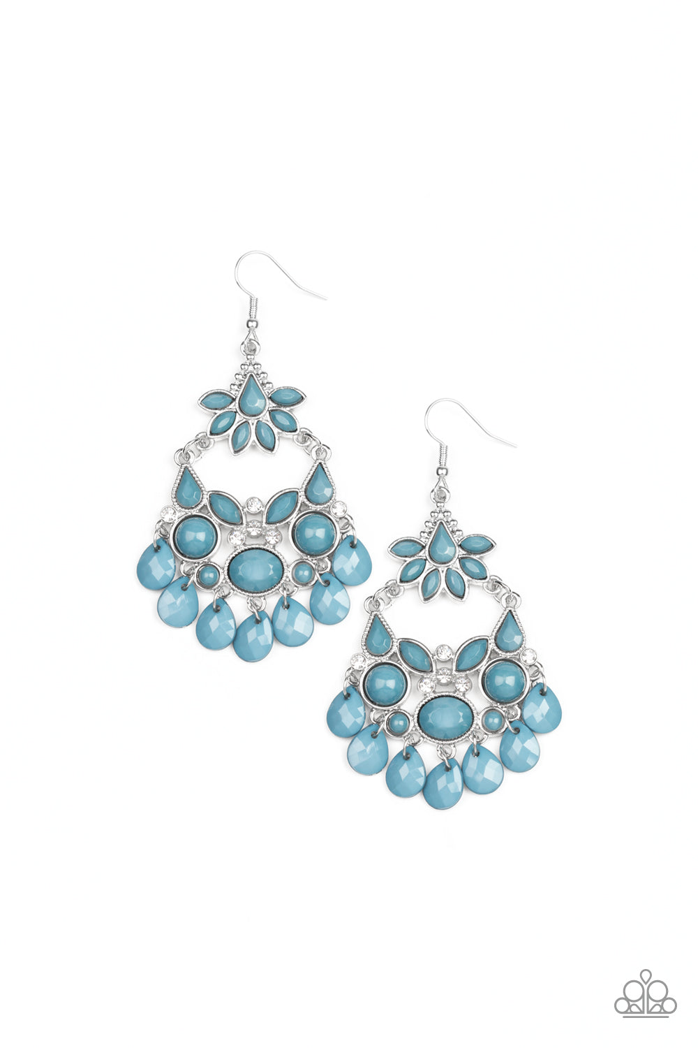 Garden Dream - Blue Earrings - Paparazzi Accessories 