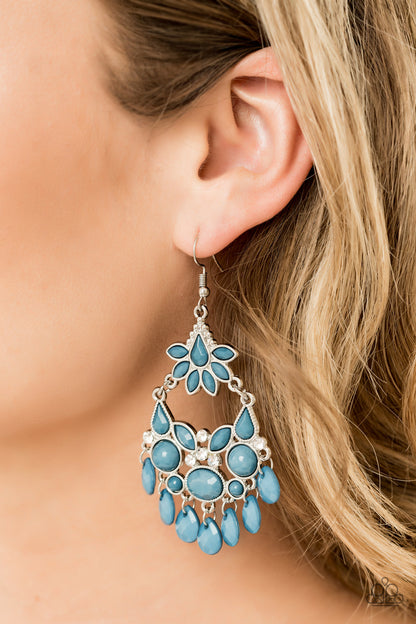 Garden Dream - Blue Earrings - Paparazzi Accessories 