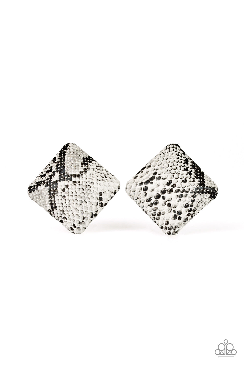 Making HISS-tory - White Post Earrings - Paparazzi Accessories 