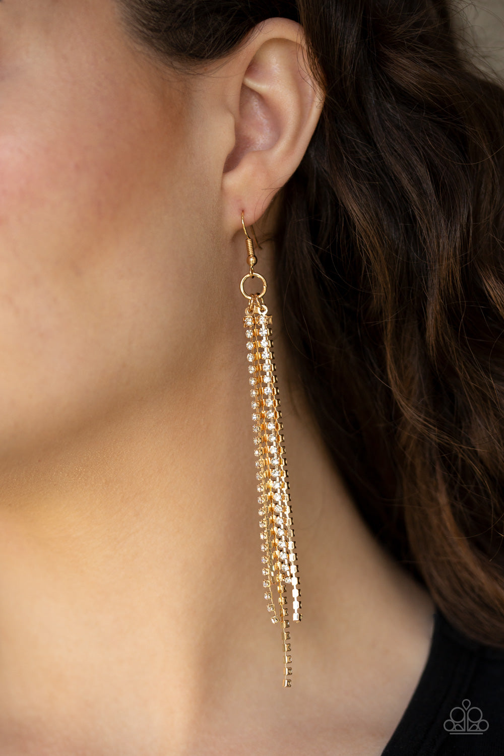 Center Stage Status - Gold Earrings - Paparazzi Accessories 