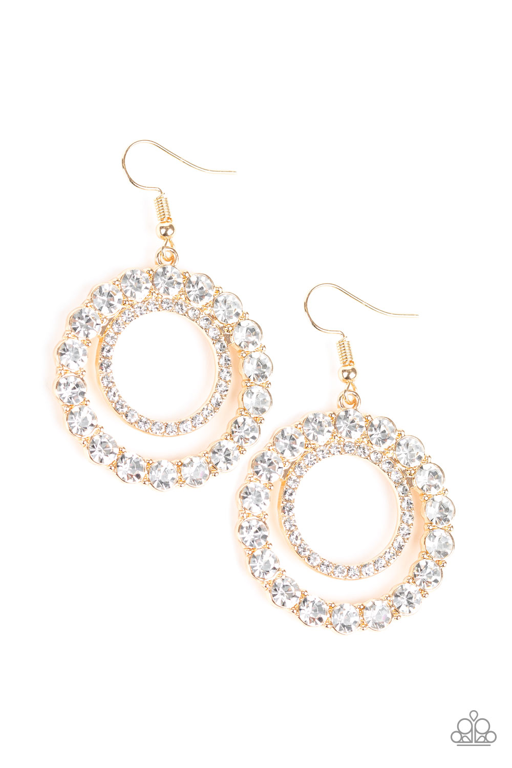 Spotlight Shout Out - Gold Earrings - Paparazzi Accessories 