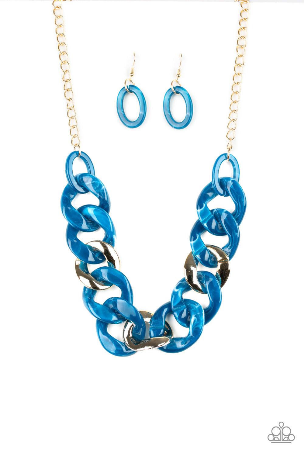 I Have A HAUTE Date - Blue Necklace - Paparazzi Accessories 