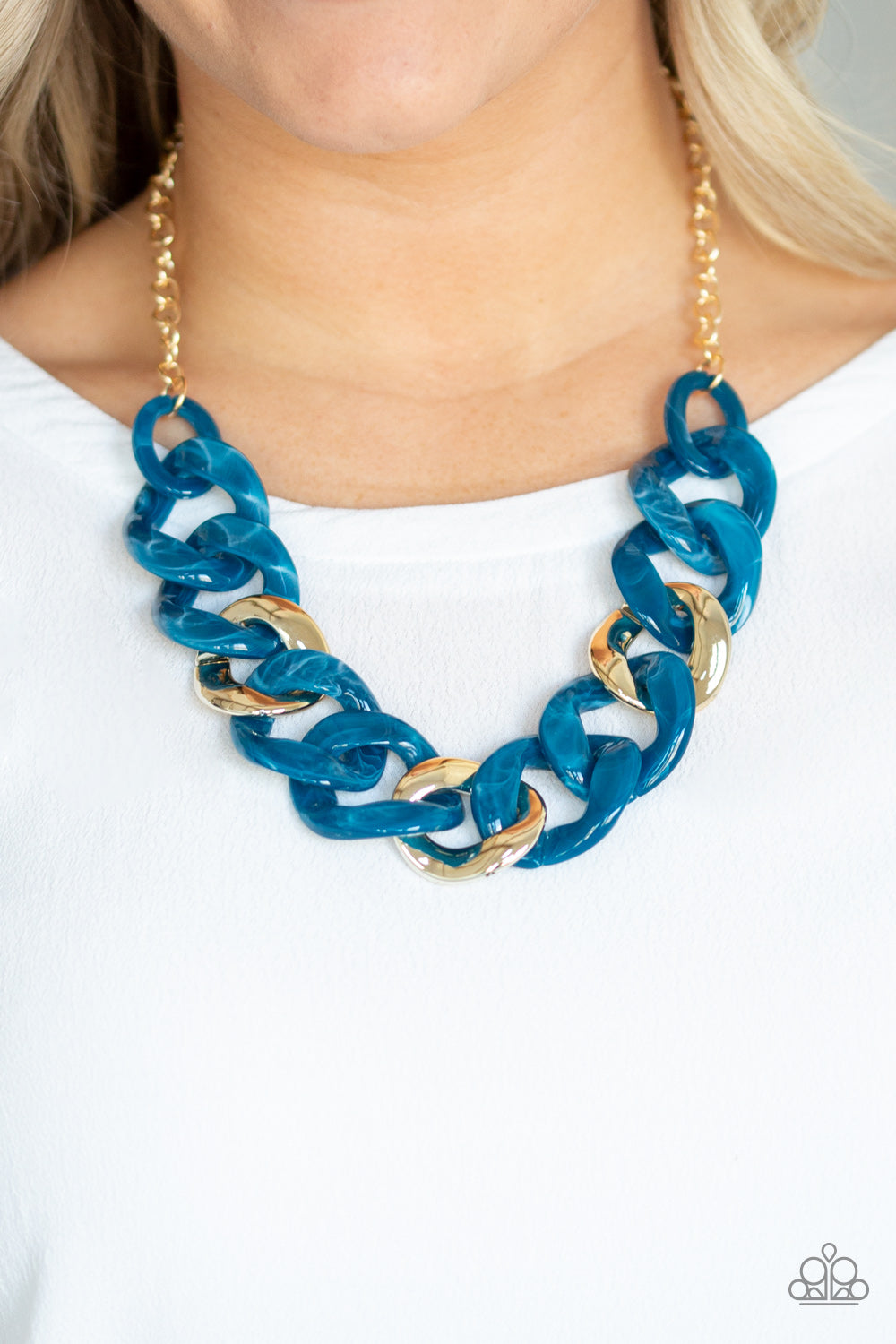 I Have A HAUTE Date - Blue Necklace - Paparazzi Accessories 