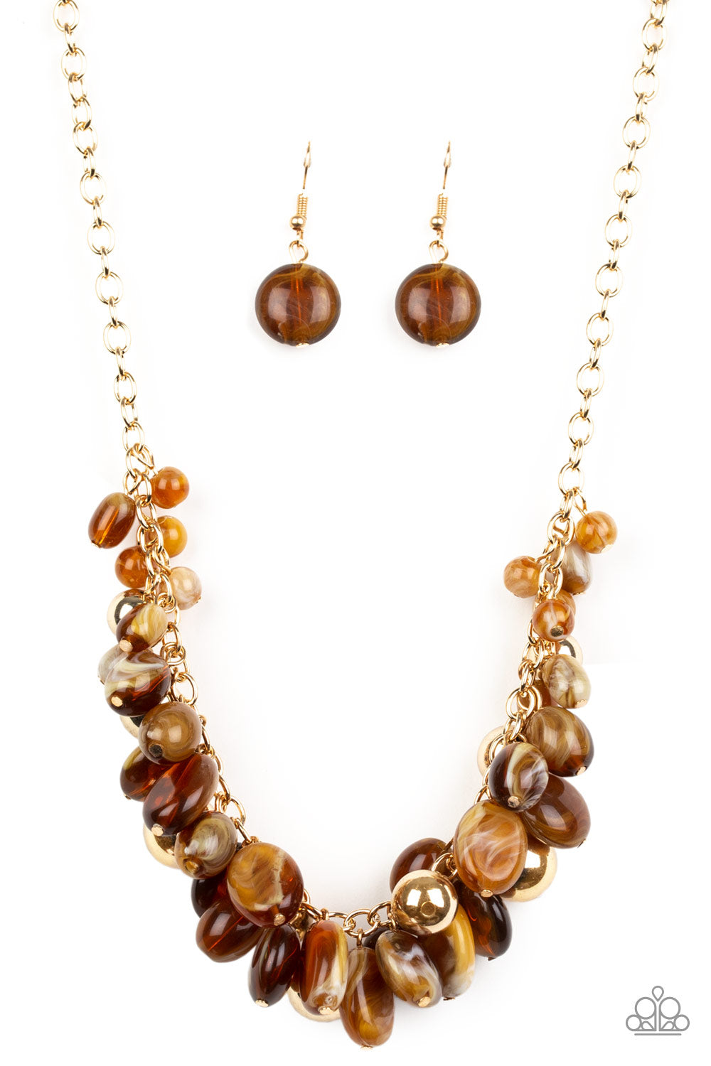 Full Out Fringe - Brown Necklace - Paparazzi Accessories 
