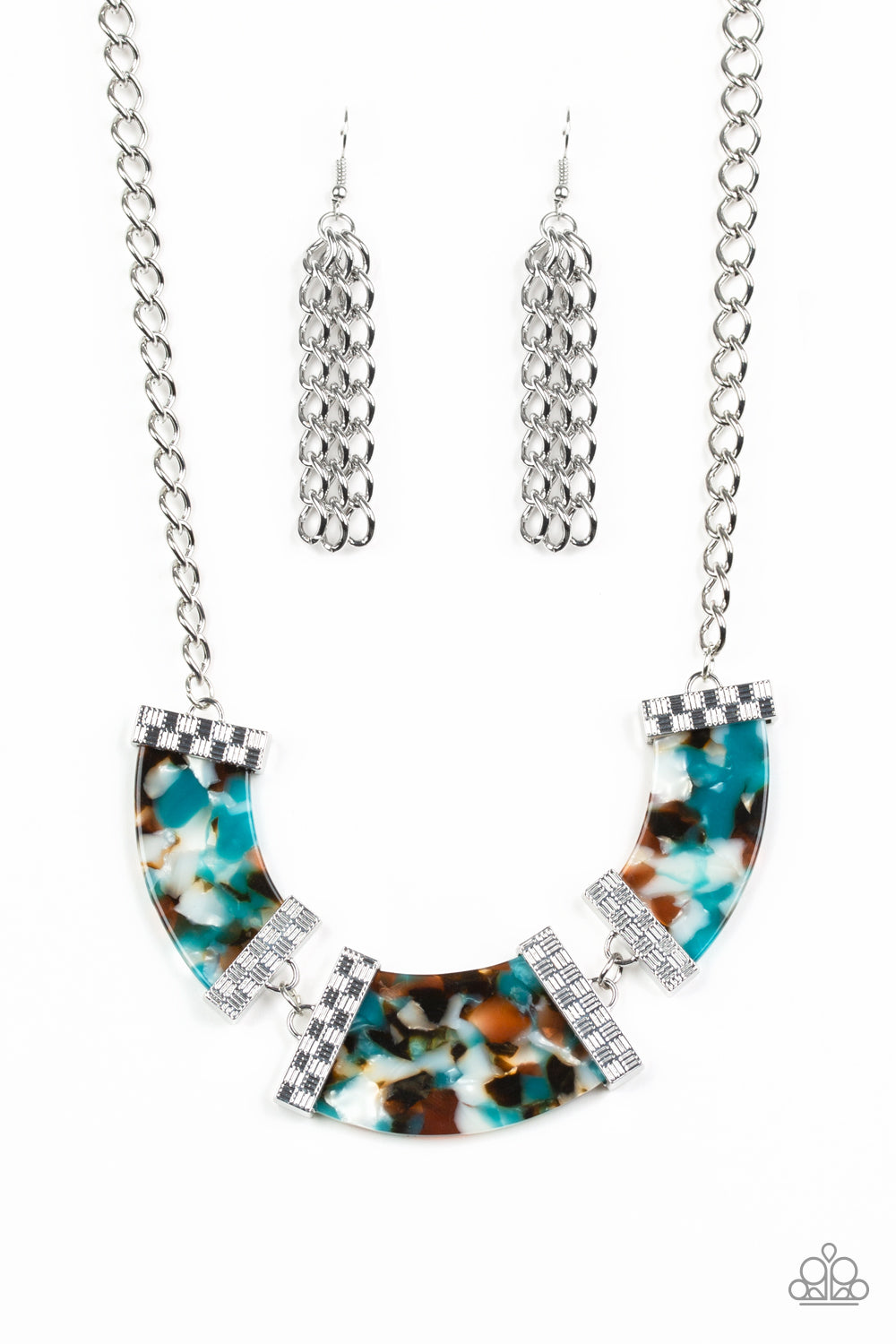 HAUTE-Blooded - Blue Necklace - Paparazzi Accessories 