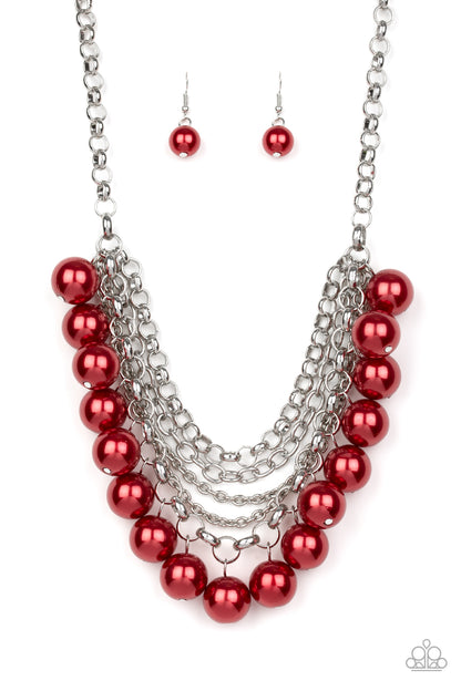 One-Way WALL STREET - Red Necklace- Paparazzi Accessories - Paparazzi Accessories 