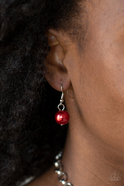 One-Way WALL STREET - Red Necklace- Paparazzi Accessories - Paparazzi Accessories 