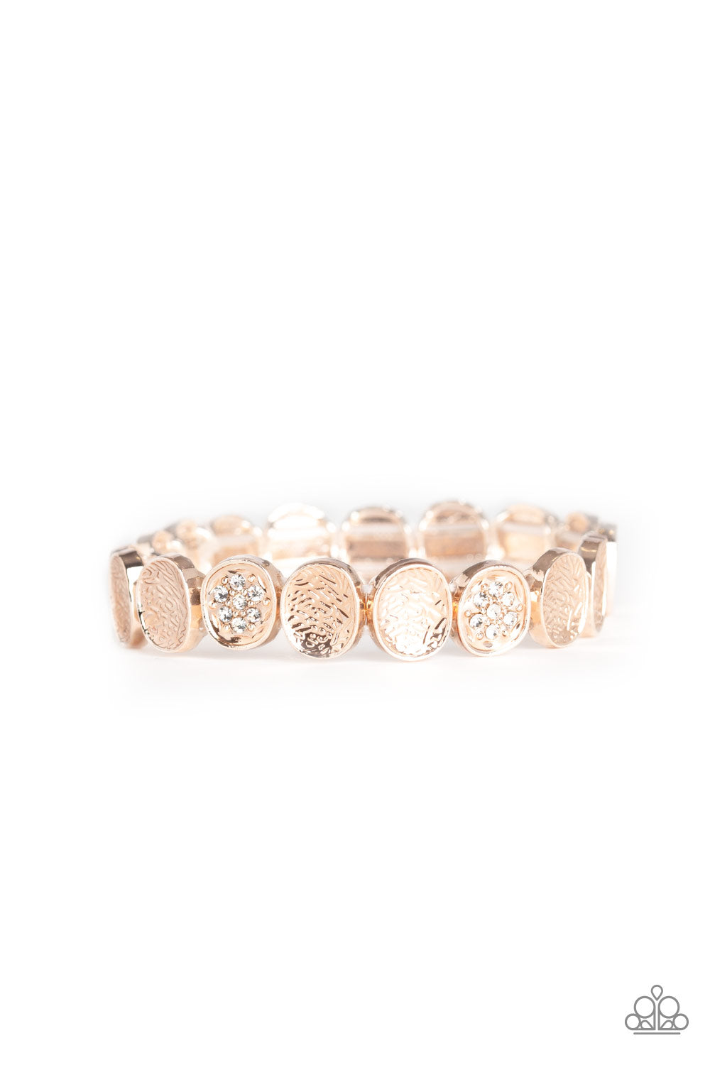 Dainty Queen - Rose Gold Bracelet- Paparazzi Accessories - Paparazzi Accessories 