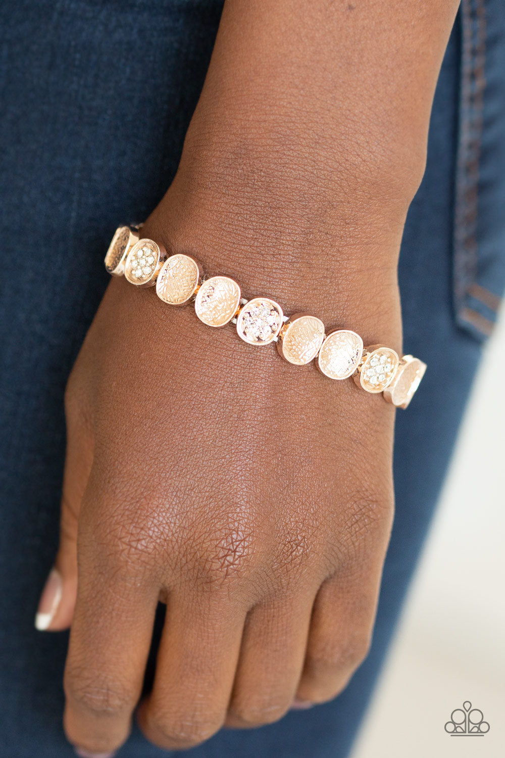 Dainty Queen - Rose Gold Bracelet- Paparazzi Accessories - Paparazzi Accessories 