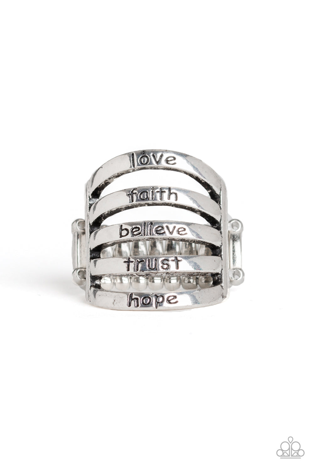 Never Lose Faith - Silver Ring - Paparazzi Accessories 
