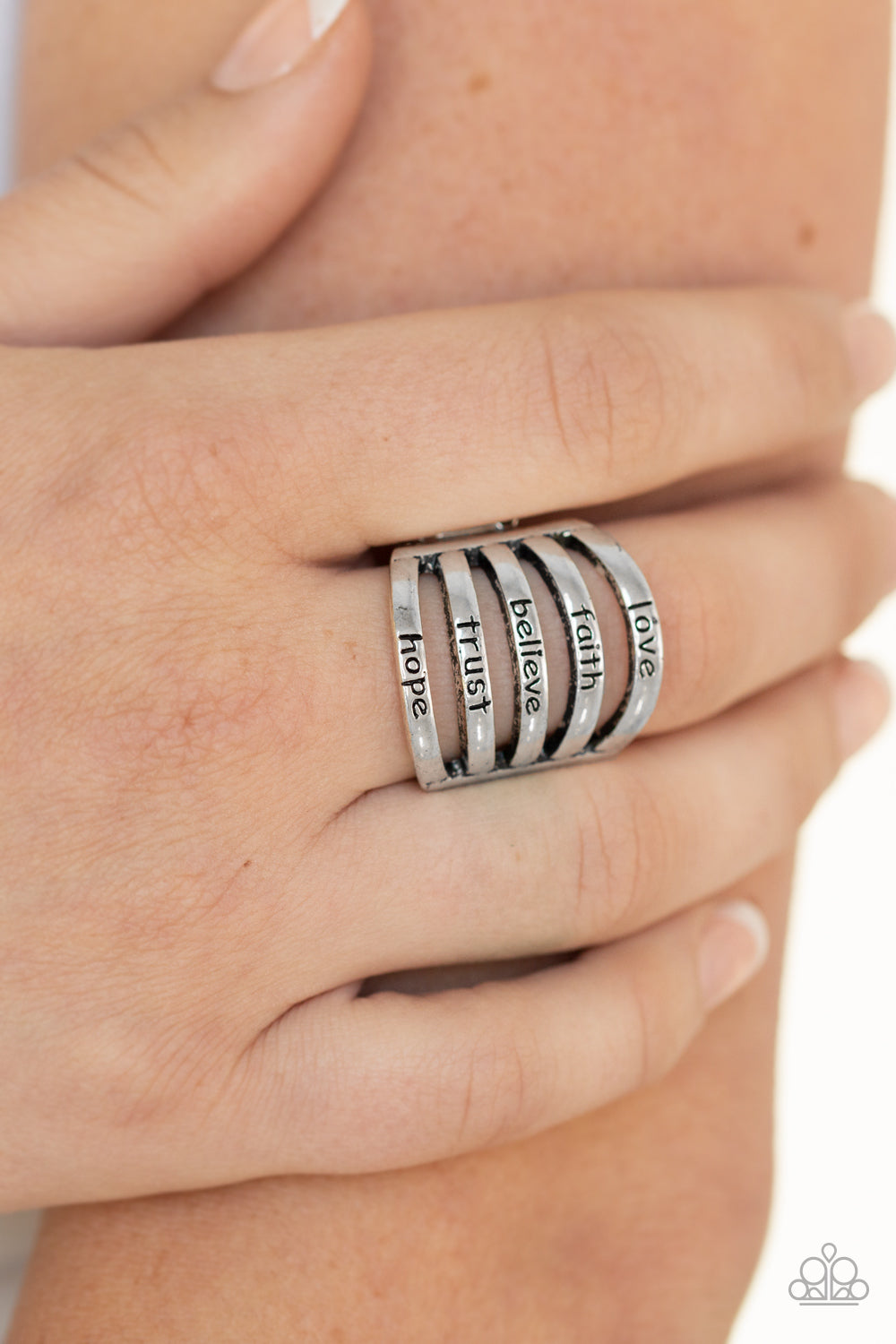 Never Lose Faith - Silver Ring - Paparazzi Accessories 