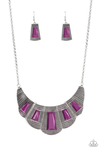Lion Den - Purple Necklace - Paparazzi Accessories 
