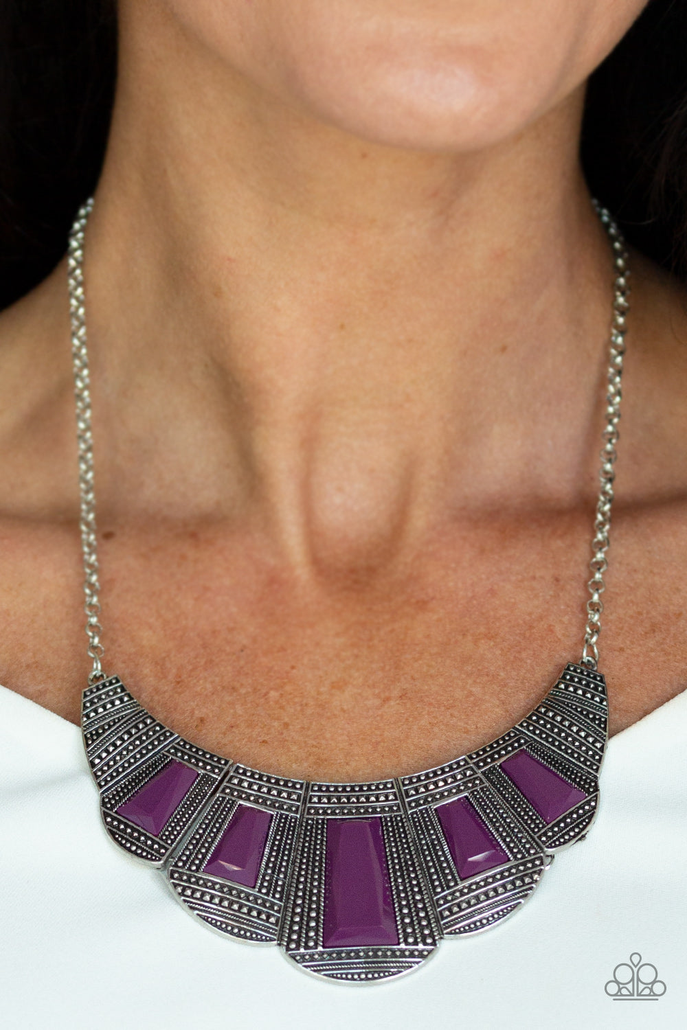 Lion Den - Purple Necklace - Paparazzi Accessories 