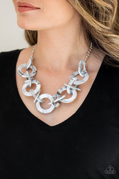 Chromatic Charm - Silver Necklace - Paparazzi Accessories 