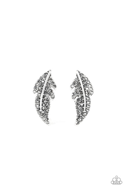 Feathered Fortune - Silver Earrings - Paparazzi Accessories - Paparazzi Accessories 