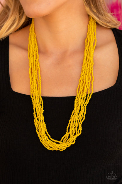 Congo Colada - Yellow Necklace - Paparazzi Accessories - Paparazzi Accessories 