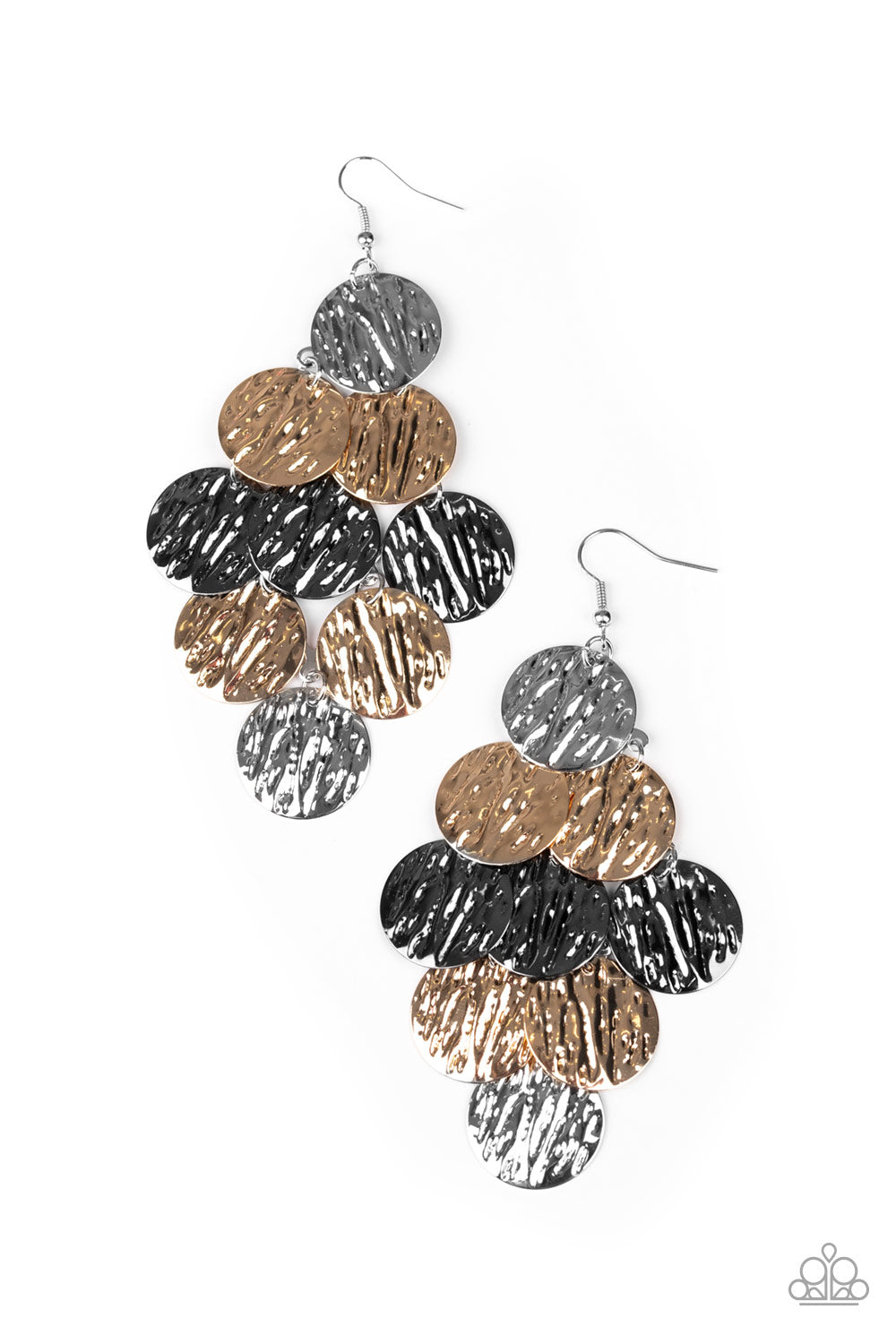 Uptown Edge- Multi Earring- Paparazzi Accessories - Paparazzi Accessories 
