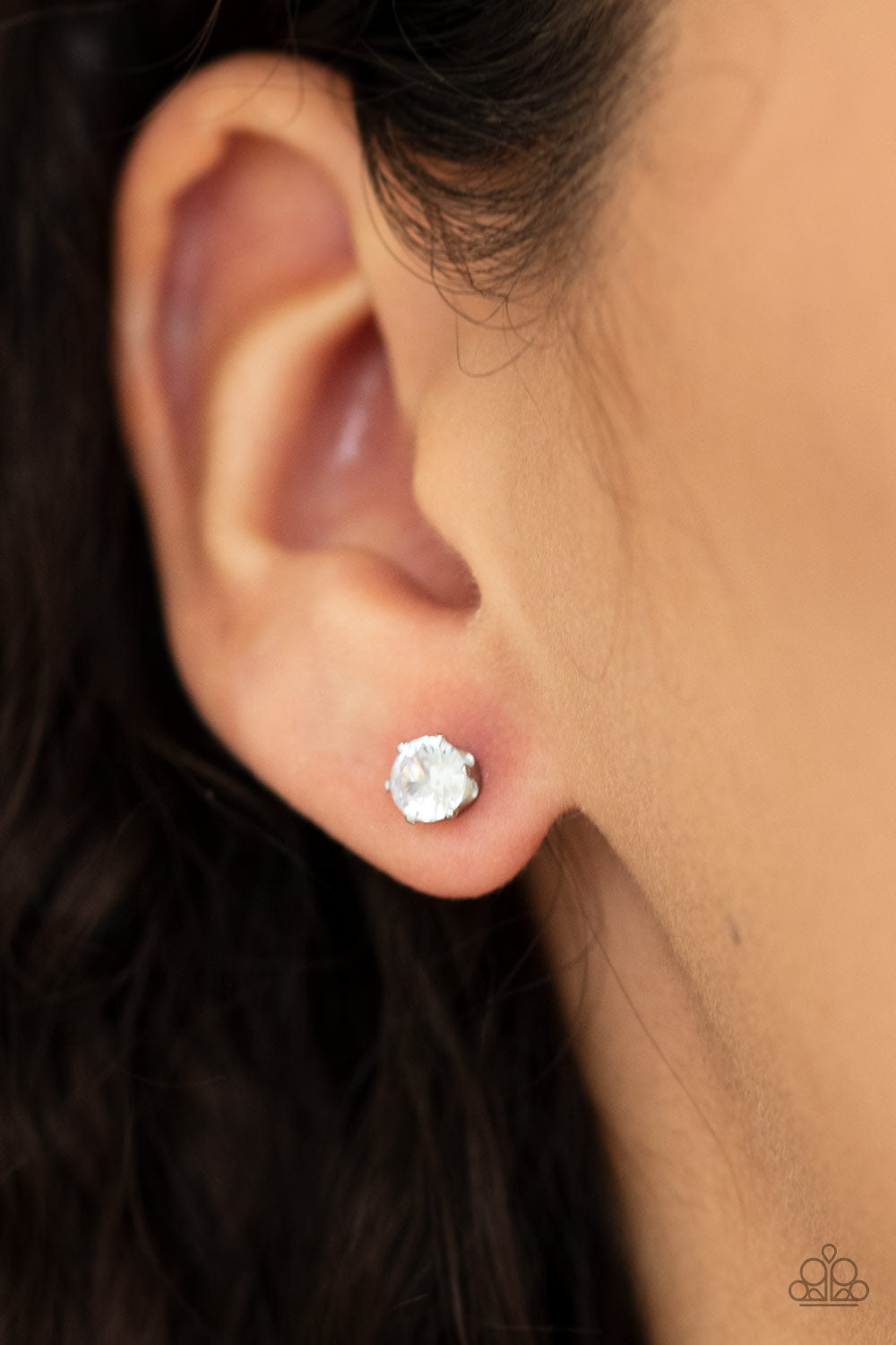 Delicately Dainty - White Earrings - Paparazzi Accessories - Paparazzi Accessories 