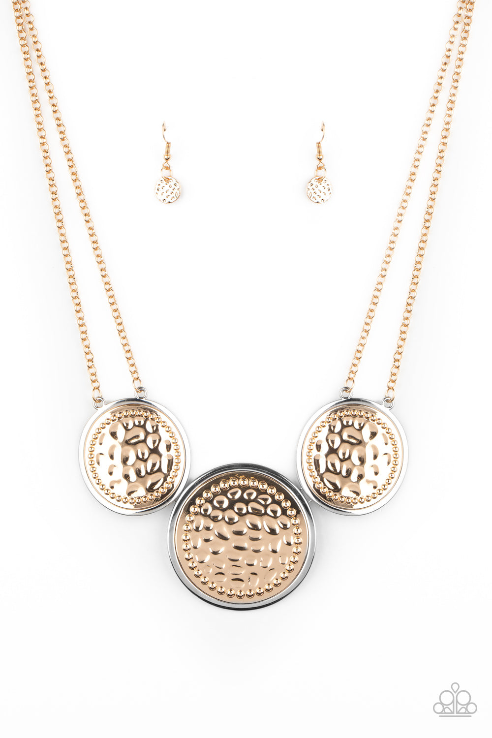 Gladiator Glam - Gold Necklace- Paparazzi Accessories - Paparazzi Accessories 