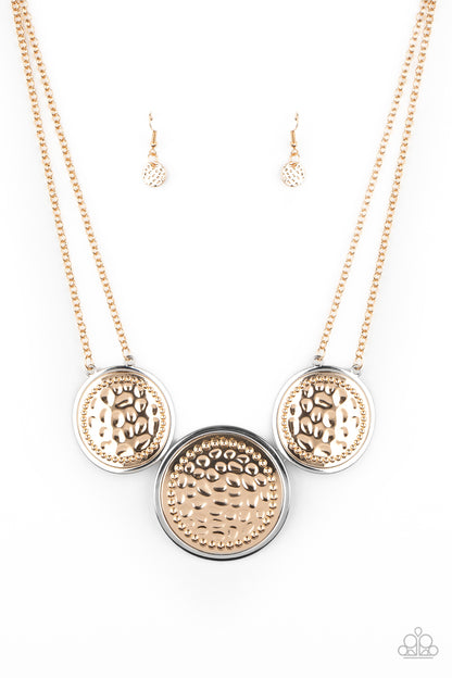 Gladiator Glam - Gold Necklace- Paparazzi Accessories - Paparazzi Accessories 