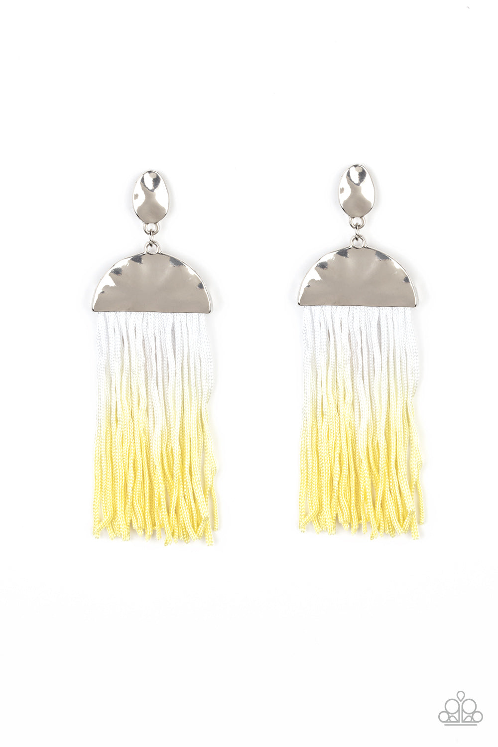 Rope Them In - Yellow Earrings - Paparazzi Accessories - Paparazzi Accessories 